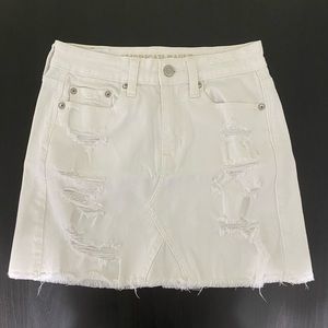 American Eagle White Denim Skirt
